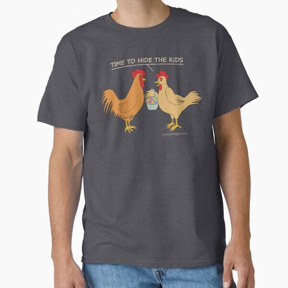 Funny Chicken Easter Egg Hunt Cartoon Dark Awesome Shirt Funny Chicken Easter Egg Hunt Cartoon Dark Awesome Shirt
